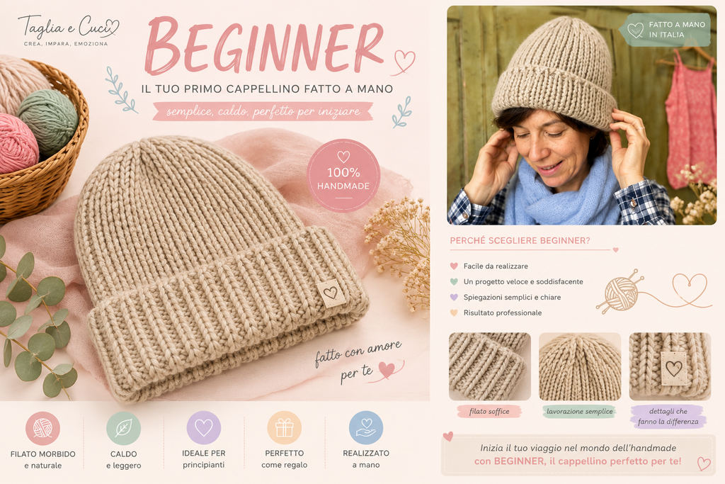 Kit Beginner — Il tuo primo berretto fatto a mano